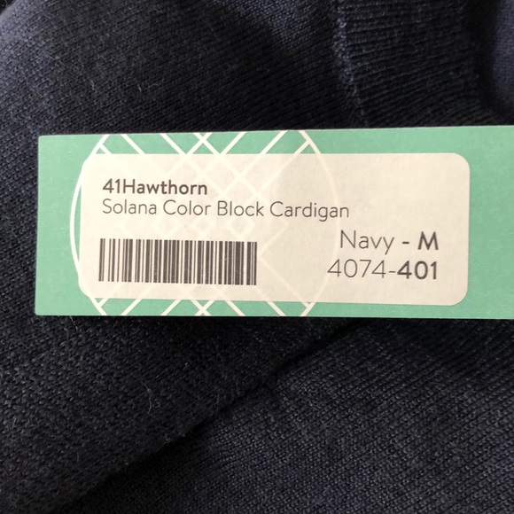 Stitch Fix 41 Hawthorn Button-up 2 toned color block cardigan Women’s NWT - Picture 4 of 8